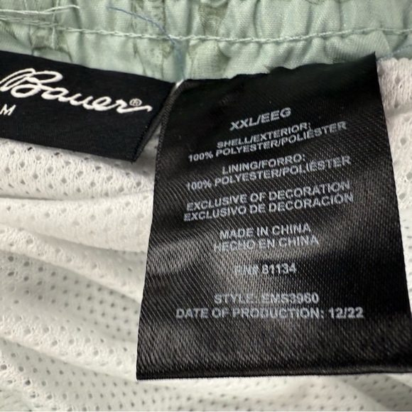 NWT Eddie Bauer Volley Swim Trunks Men’s XXL 44-46 Inseam 7” Green Fish Print - Picture 10 of 13